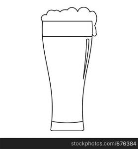 Glass of beverage icon. Outline illustration of glass of beverage vector icon for web. Glass of beverage icon, outline style.