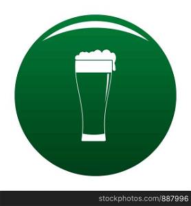 Glass of beverage icon. Simple illustration of glass of beverage vector icon for any design green. Glass of beverage icon vector green