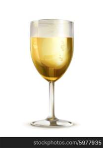 Glass of champagne vector illustration