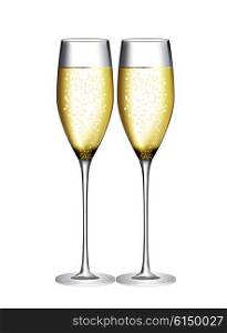 Glass of Champagne Vector Illustration EPS10. Glass of Champagne Vector Illustration