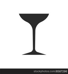 Glass of drink icon flat design template