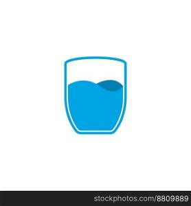 glass of water simple icon illustration design