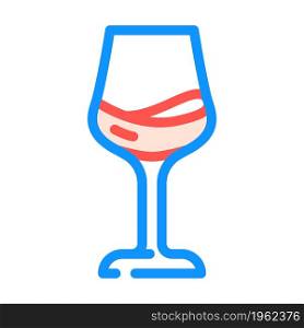 glass of wine color icon vector. glass of wine sign. isolated symbol illustration. glass of wine color icon vector illustration