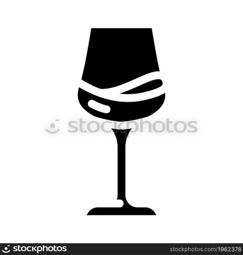 glass of wine glyph icon vector. glass of wine sign. isolated contour symbol black illustration. glass of wine glyph icon vector illustration