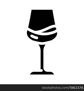 glass of wine glyph icon vector. glass of wine sign. isolated contour symbol black illustration. glass of wine glyph icon vector illustration