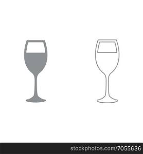 Glass of wine icon .