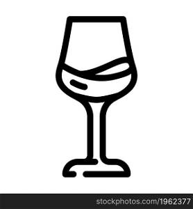 glass of wine line icon vector. glass of wine sign. isolated contour symbol black illustration. glass of wine line icon vector illustration