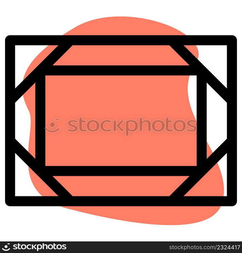 Glass photo frame with decorative border.