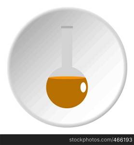Glass pitcher of water icon in flat circle isolated on white vector illustration for web. Glass pitcher of water icon circle