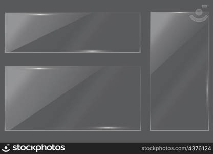 Glass plates icon. Rectangular shape. Overlay effect. Transparent sign. Simple flat art. Vector illustration. Stock image. EPS 10.. Glass plates icon. Rectangular shape. Overlay effect. Transparent sign. Simple flat art. Vector illustration. Stock image.