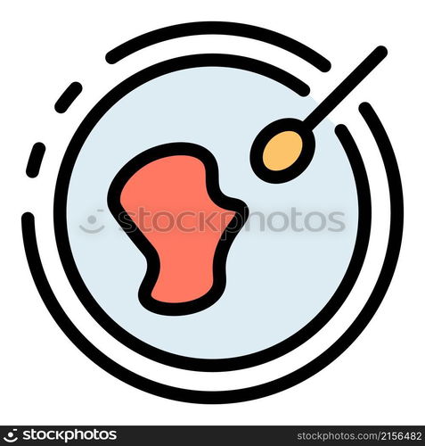 Glass pot blood test icon. Outline glass pot blood test vector icon color flat isolated. Glass pot blood test icon color outline vector