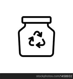 glass recycling icon vector. glass recycling sign. isolated contour symbol illustration. glass recycling icon vector outline illustration