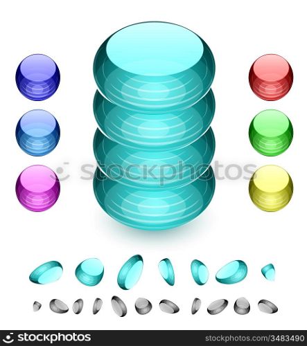 Glass shapes abstract vector