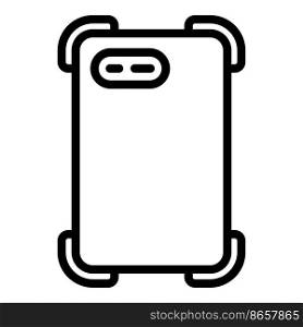 Glass smartphone case icon outline vector. Phone mobile. Device cover. Glass smartphone case icon outline vector. Phone mobile