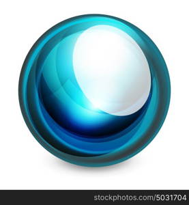 Glass sphere, futuristic abstract element. Glass sphere, futuristic abstract element. Vector illustration for your text, photo inside or message.