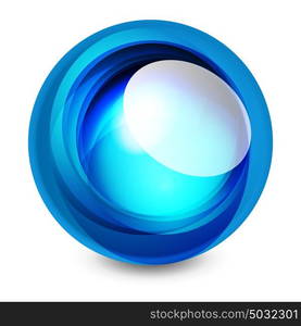 Glass sphere, futuristic abstract element. Glass sphere, futuristic abstract element. Vector illustration for your text, photo inside or message.