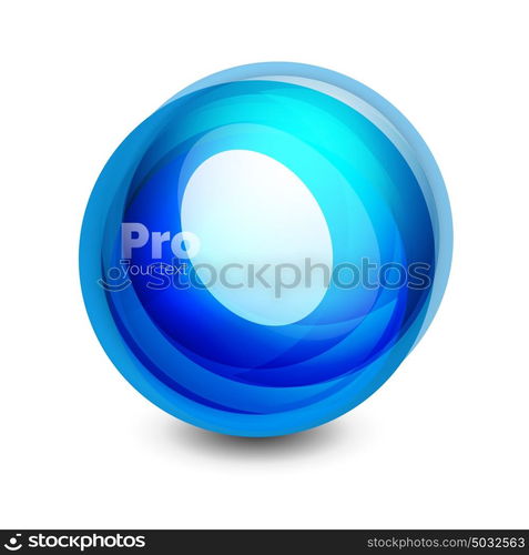 Glass sphere, futuristic abstract element. Glass sphere, futuristic abstract element. Vector illustration for your text, photo inside or message.