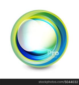 Glass sphere, futuristic abstract element. Glass sphere, futuristic abstract element. Vector illustration for your text, photo inside or message.