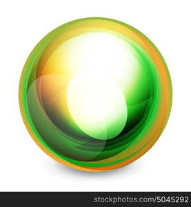 Glass sphere, futuristic abstract element. Glass sphere, futuristic abstract element. Vector illustration for your text, photo inside or message.