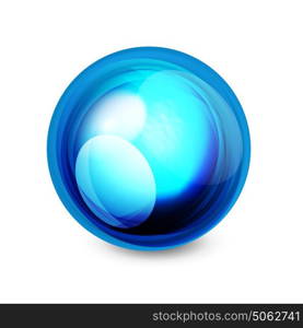 Glass sphere, futuristic abstract element. Glass sphere, futuristic abstract element. Vector illustration for your text, photo inside or message.