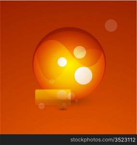Glass sphere vector abstract background