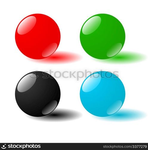 Glass spheres, vector set