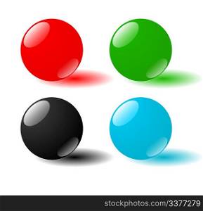 Glass spheres, vector set