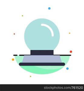 Glass Stand, Decoration, Magic Ball Abstract Flat Color Icon Template