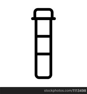 glass test tube icon vector. Thin line sign. Isolated contour symbol illustration. glass test tube icon vector. Isolated contour symbol illustration