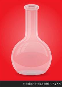 glass test tube vector illustration isolated in red background