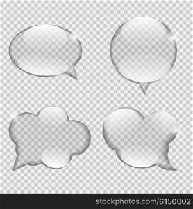 Glass Transparency Speech Bubble Vector Illustration EPS10. Glass Transparency Speech Bubble Vector Illustration
