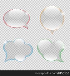 Glass Transparency Speech Bubble Vector Illustration EPS10. Glass Transparency Speech Bubble Vector Illustration