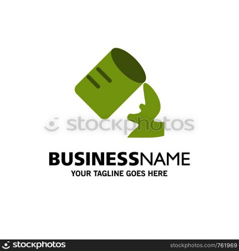 Glass, Water, Humid Business Logo Template. Flat Color