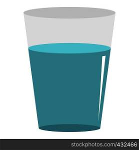 Glass water icon flat isolated on white background vector illustration. Glass water icon isolated