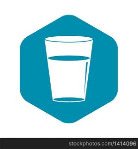 Glass water icon. Simple illustration of glass water vector icon for web. Glass water icon, simple style