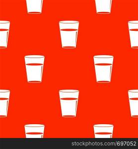 Glass water pattern repeat seamless in orange color for any design. Vector geometric illustration. Glass water pattern seamless