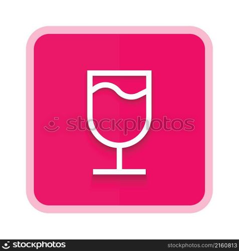glass wine line icon