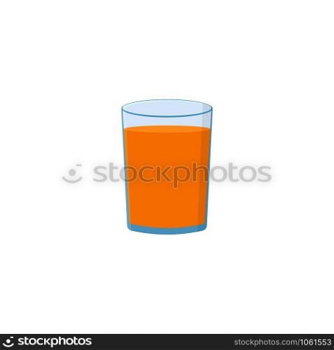 Glass with juice isolated on white background