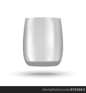 Glass with shadow on a white background. Glass with shadow