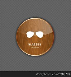 Glasses application icons vector illustration