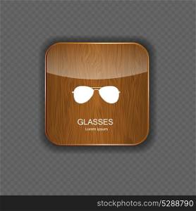 Glasses application icons vector illustration