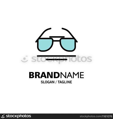 Glasses, Eye, View, Spring Business Logo Template. Flat Color