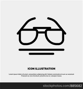 Glasses, Eye, View, Spring Line Icon Vector