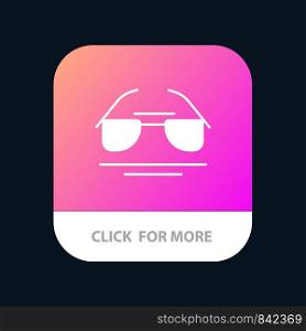 Glasses, Eye, View, Spring Mobile App Button. Android and IOS Glyph Version