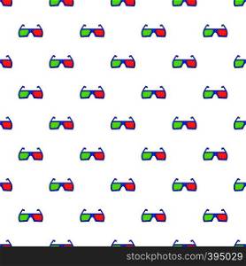 Glasses for 3d movie pattern. Cartoon illustration of glasses for 3d movie vector pattern for web. Glasses for 3d movie pattern, cartoon style