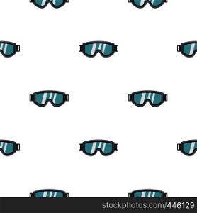 Glasses for snowboarding pattern seamless background in flat style repeat vector illustration. Glasses for snowboarding pattern seamless