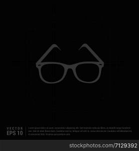 glasses icon - Black Creative Background - Free vector icon