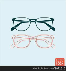 Glasses icon. Opticians shop store symbol. Vector illustration. Glasses icon isolated