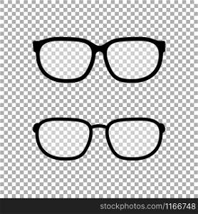 Glasses icon vector isolated on transparent background