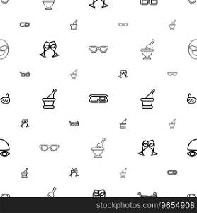 Glasses icons pattern seamless white background Vector Image